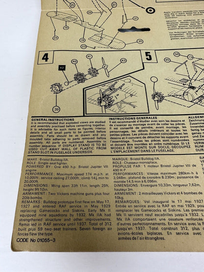 Vintage 1973 Airfix 1/72 Scale Bristol Bulldog Series 1 Model Kit - Sealed Collectible - TreasuTiques