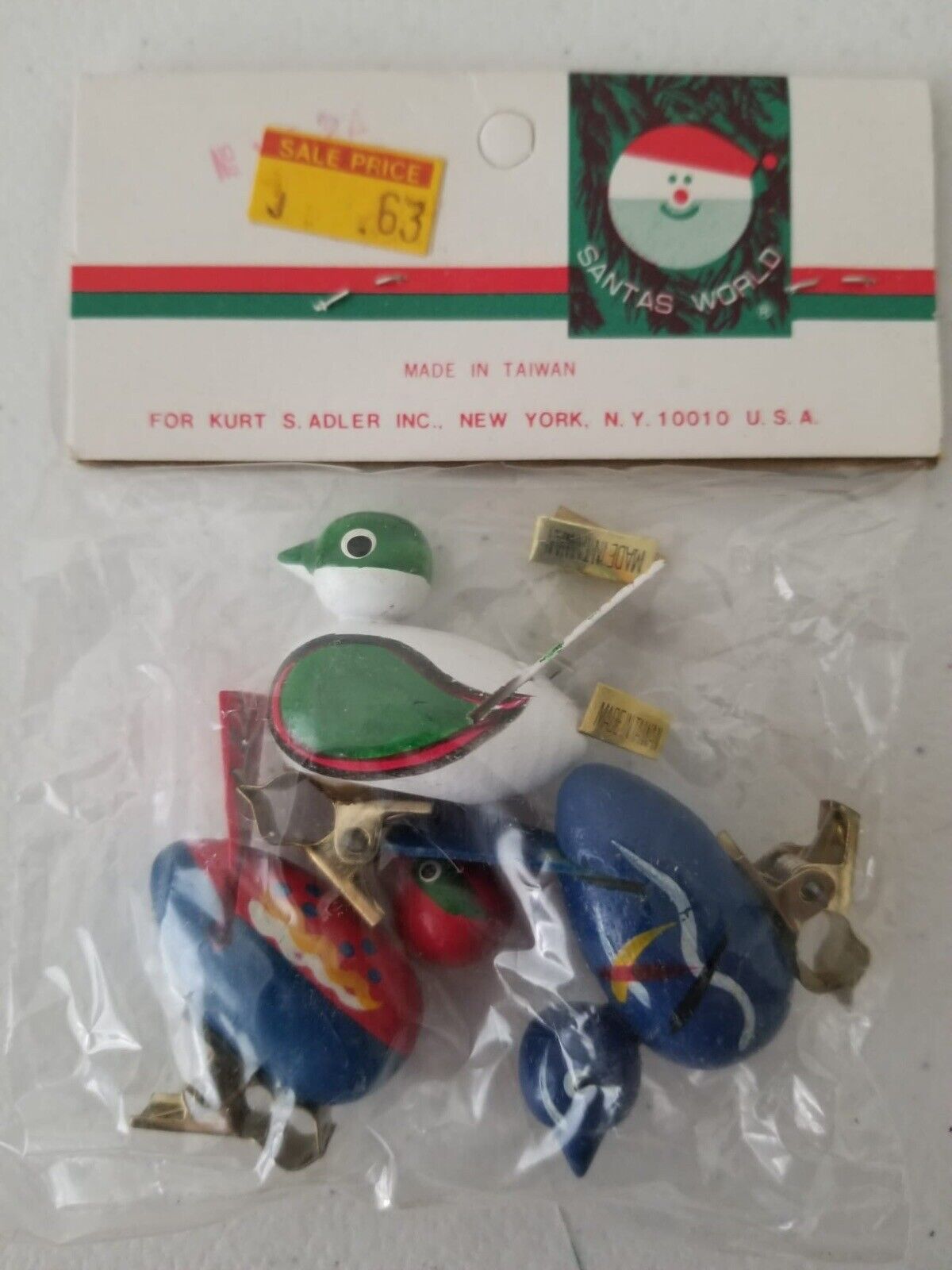 Vintage Sealed Christmas Elf Figurine Ornaments from Taiwan - Retro Holiday Decor Set - TreasuTiques
