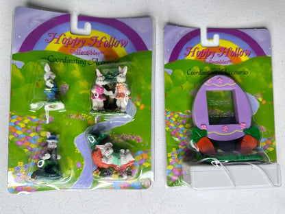 Easter Bunny Garden Decorations - Hoppy Hollow Collectible Figurines Set - TreasuTiques