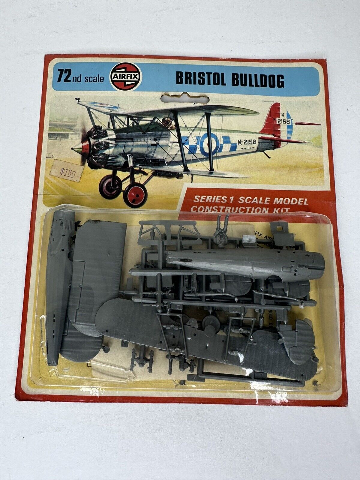 Vintage 1973 Airfix 1/72 Scale Bristol Bulldog Series 1 Model Kit - Sealed Collectible - TreasuTiques