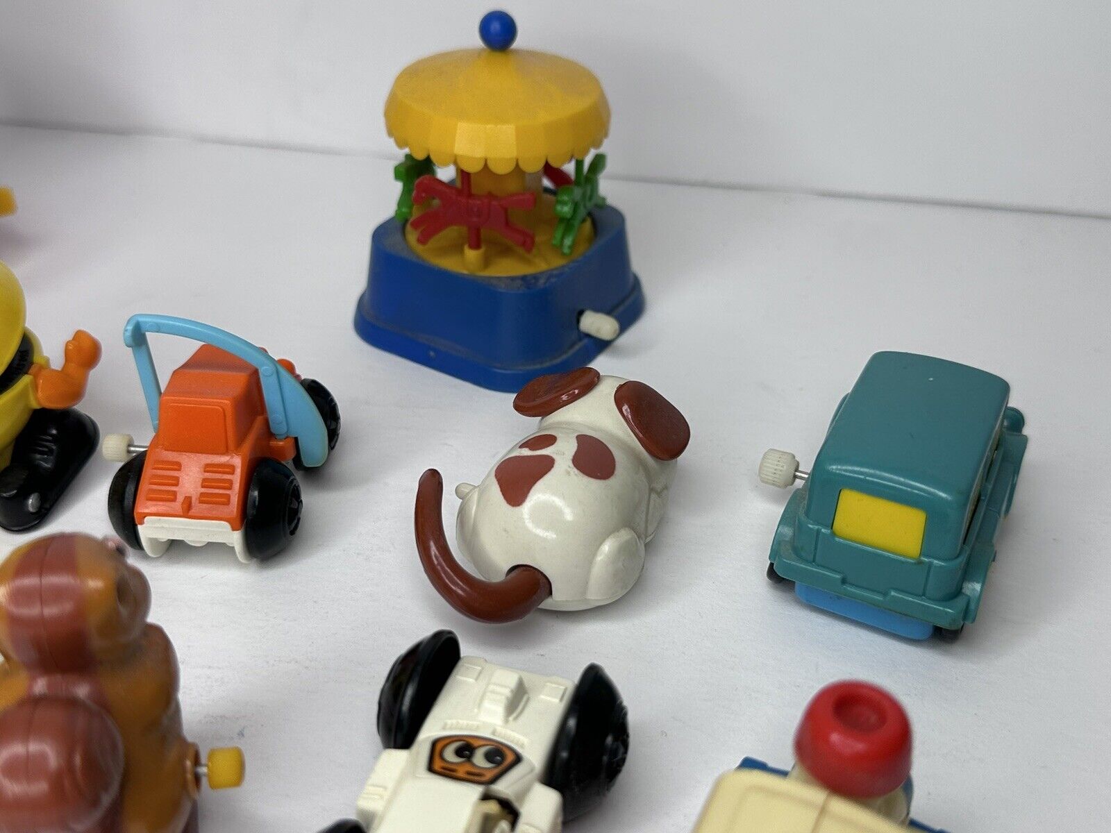 Vintage Tomy & Durham Wind-Up Toys Collection - Includes Pac-Man, Mickey Mouse, and More - Rare Nostalgic Lot from the 1970s - TreasuTiques