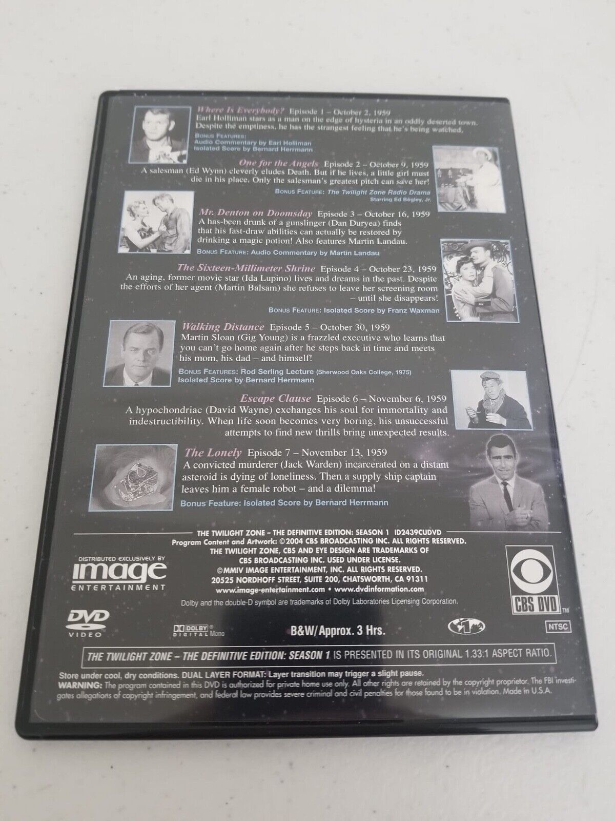 The Twilight Zone: The Complete First Season DVD Box Set - Definitive Edition - TreasuTiques