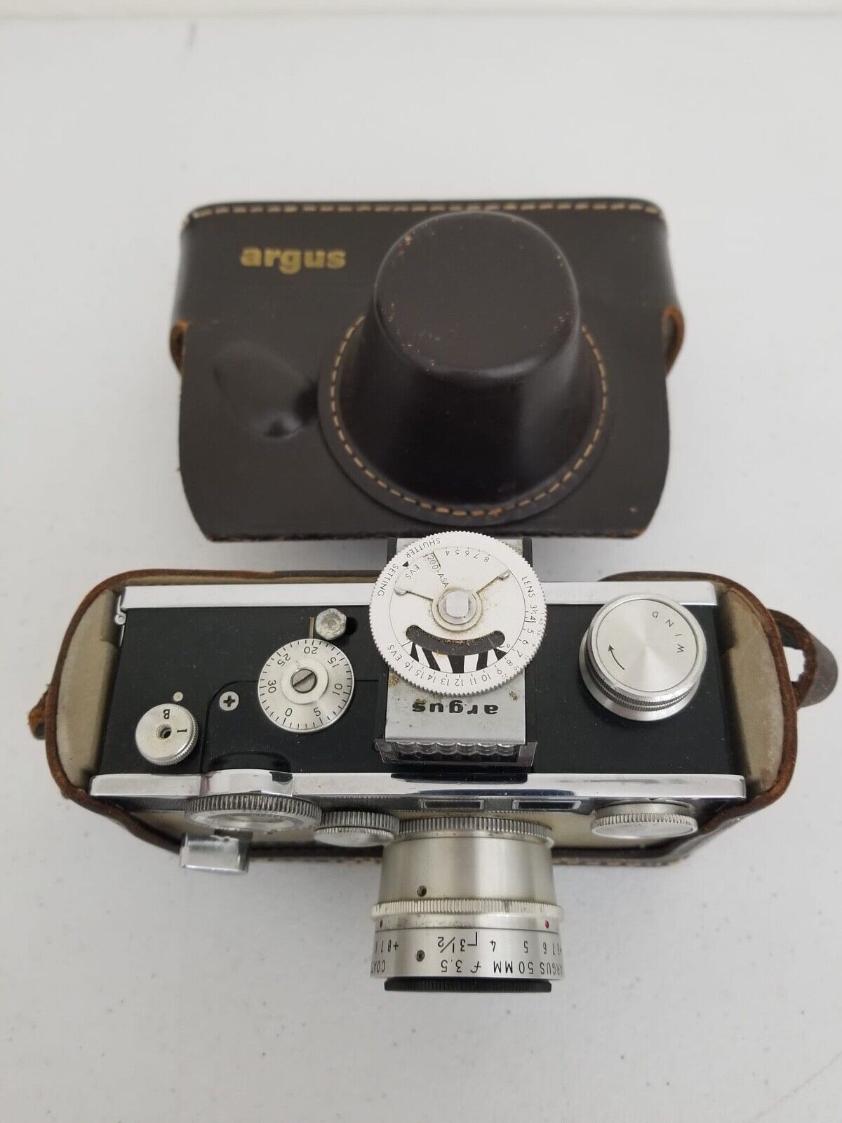 Vintage Argus C3 Match-Matic Rangefinder Camera Kit with Leather Case & Manual - Iconic Mid-Century Photography Collectible - TreasuTiques