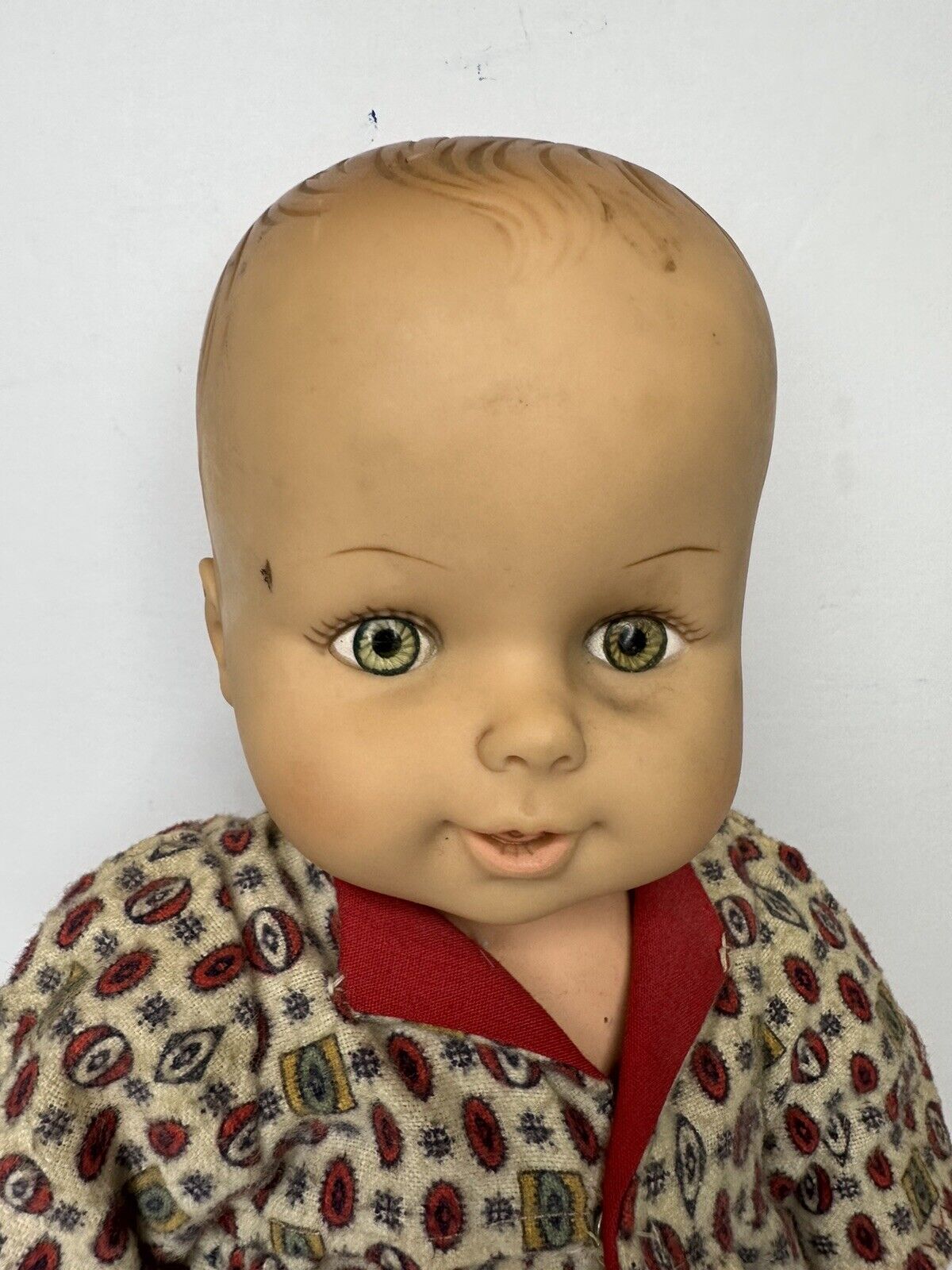 Vintage Horsman Baby Doll with Hazel Eyes | 14" Authentic Collectible in Pajamas - TreasuTiques