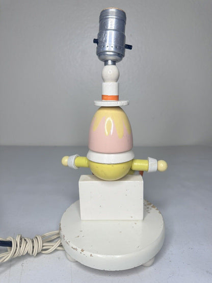 Charming Vintage 1960s Humpty Dumpty Nursery Lamp - Retro Wood & Plastic Bedside Decor - TreasuTiques