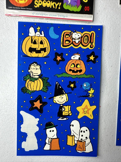 Vintage Sandylion Halloween Sticker Packs - Collectible Snoopy Decals Set - TreasuTiques