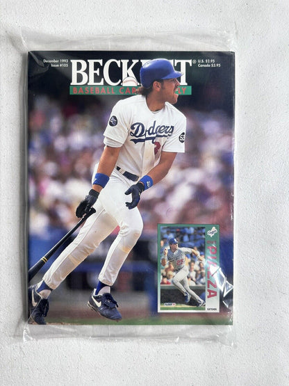 Sealed New Beckett Baseball Magazine - Mike Piazza December 1993 Dodgers Issue - Collectible Sports Memorabilia - TreasuTiques