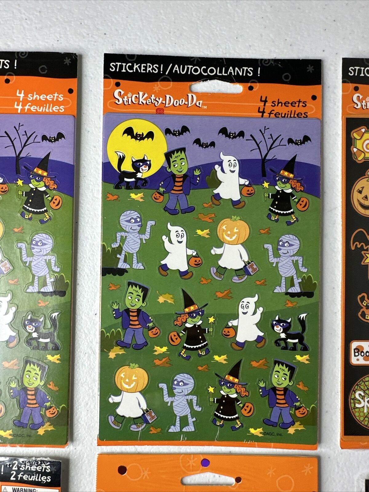 Set of Vintage Halloween Stickers by American Greetings and Stickety-Doo-Da - Retro Collectible Lot - TreasuTiques