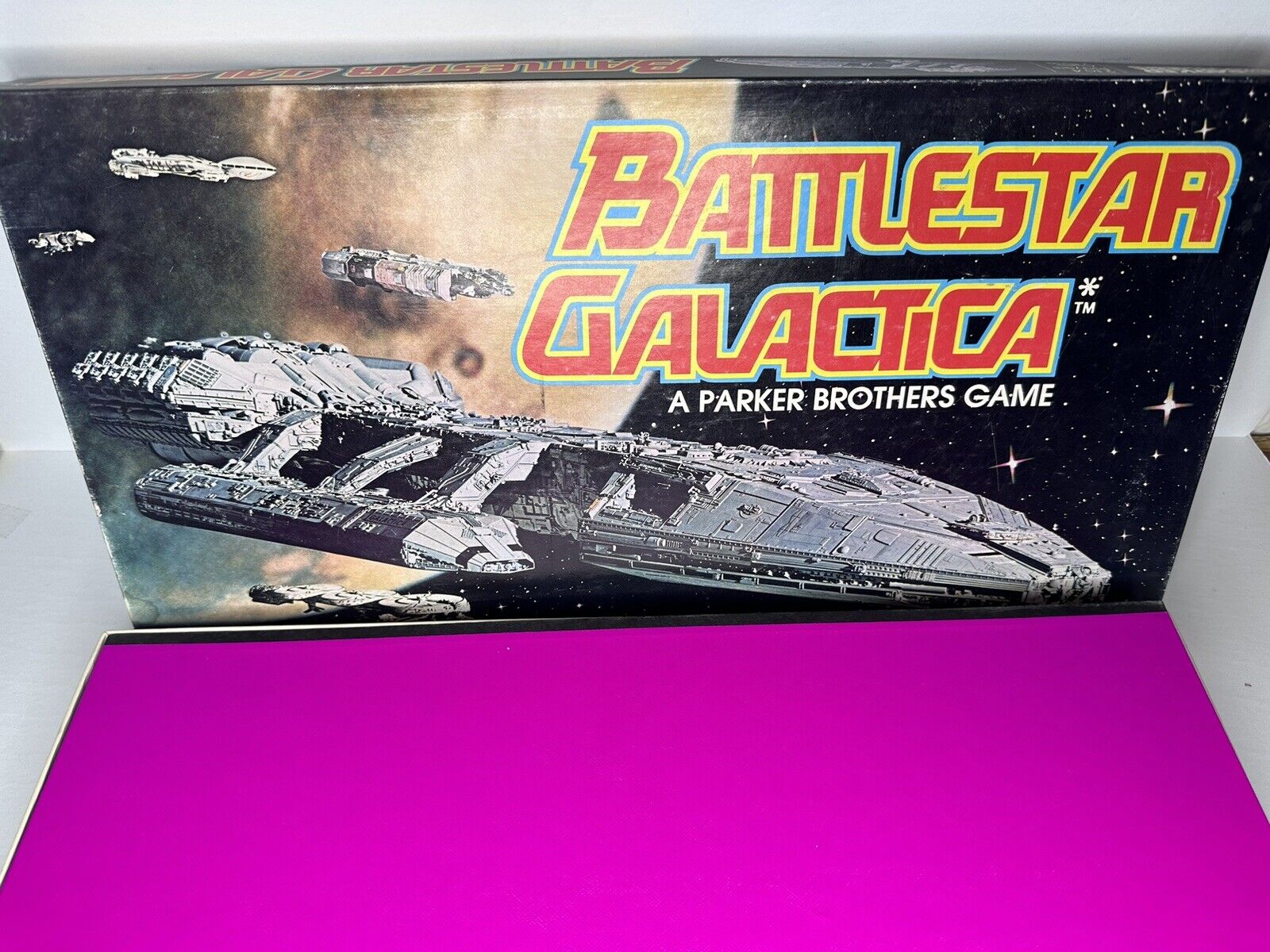 Rare 1978 Battlestar Galactica Pink Variant - Vintage Collectible Board Game - TreasuTiques