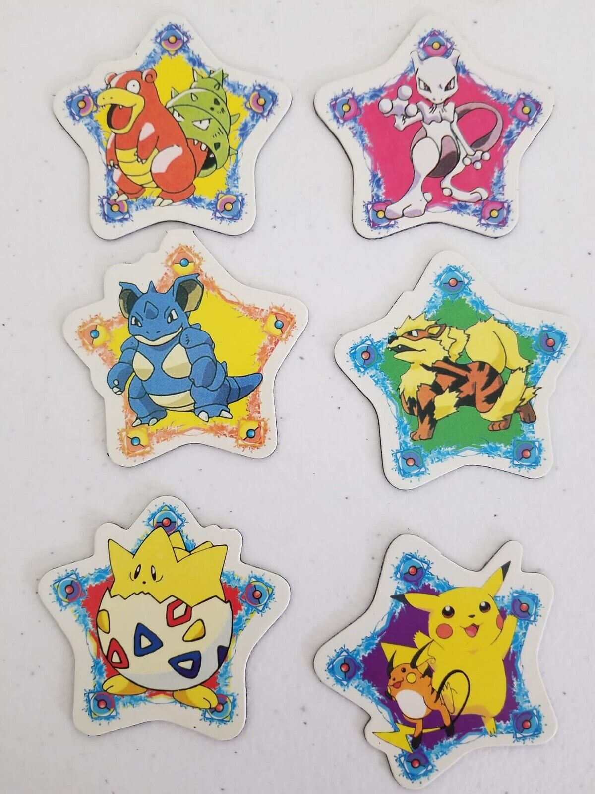 Vintage 1990s Pokémon Magnets - Complete Set of 24 with Pikachu, Charmander, Charizard, & More - TreasuTiques