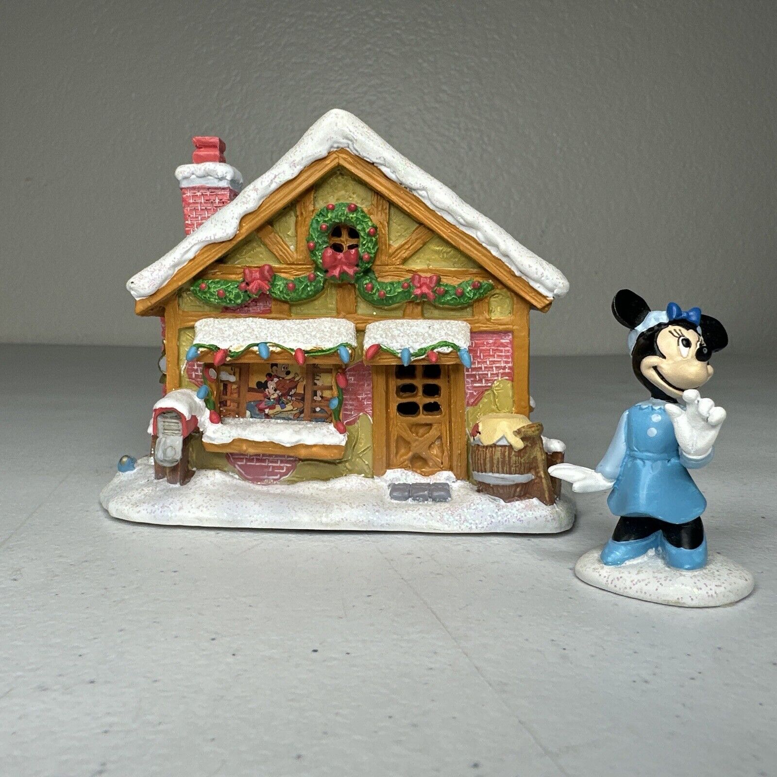Disney Hawthorne Village Christmas Carol "Bob Cratchit's House" with Minnie Figurine - Collectible Holiday Decoration - TreasuTiques