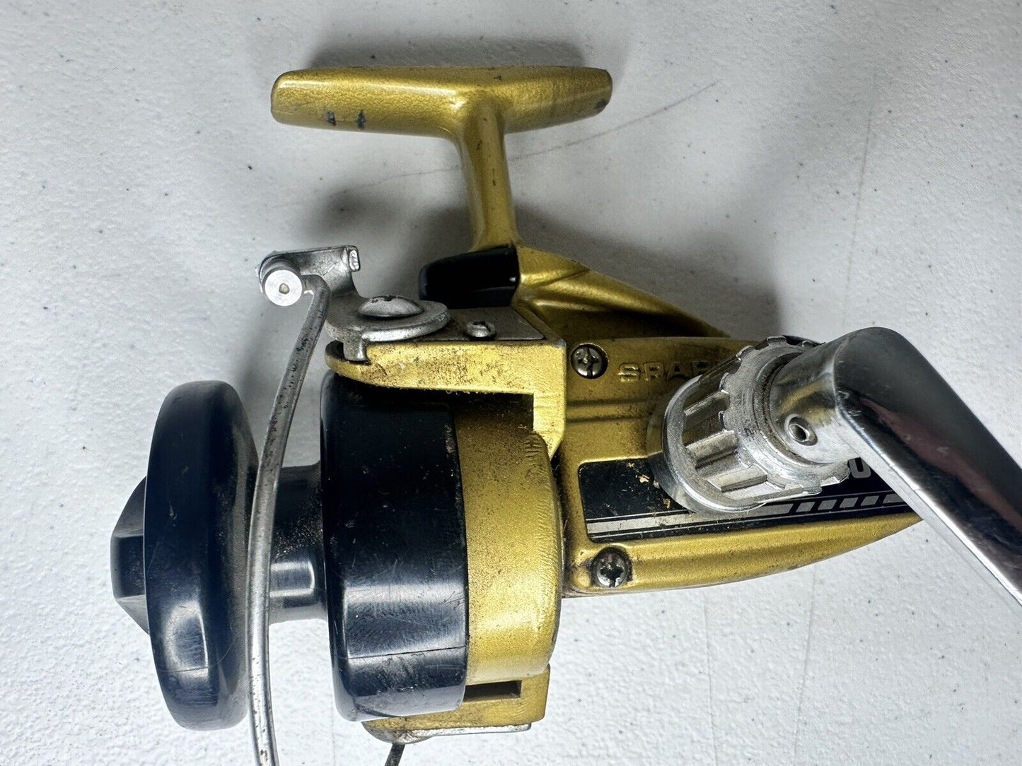 Rare Olympic Spark 3120 Vintage Gold Spinning Fishing Reel - Made in Korea - TreasuTiques