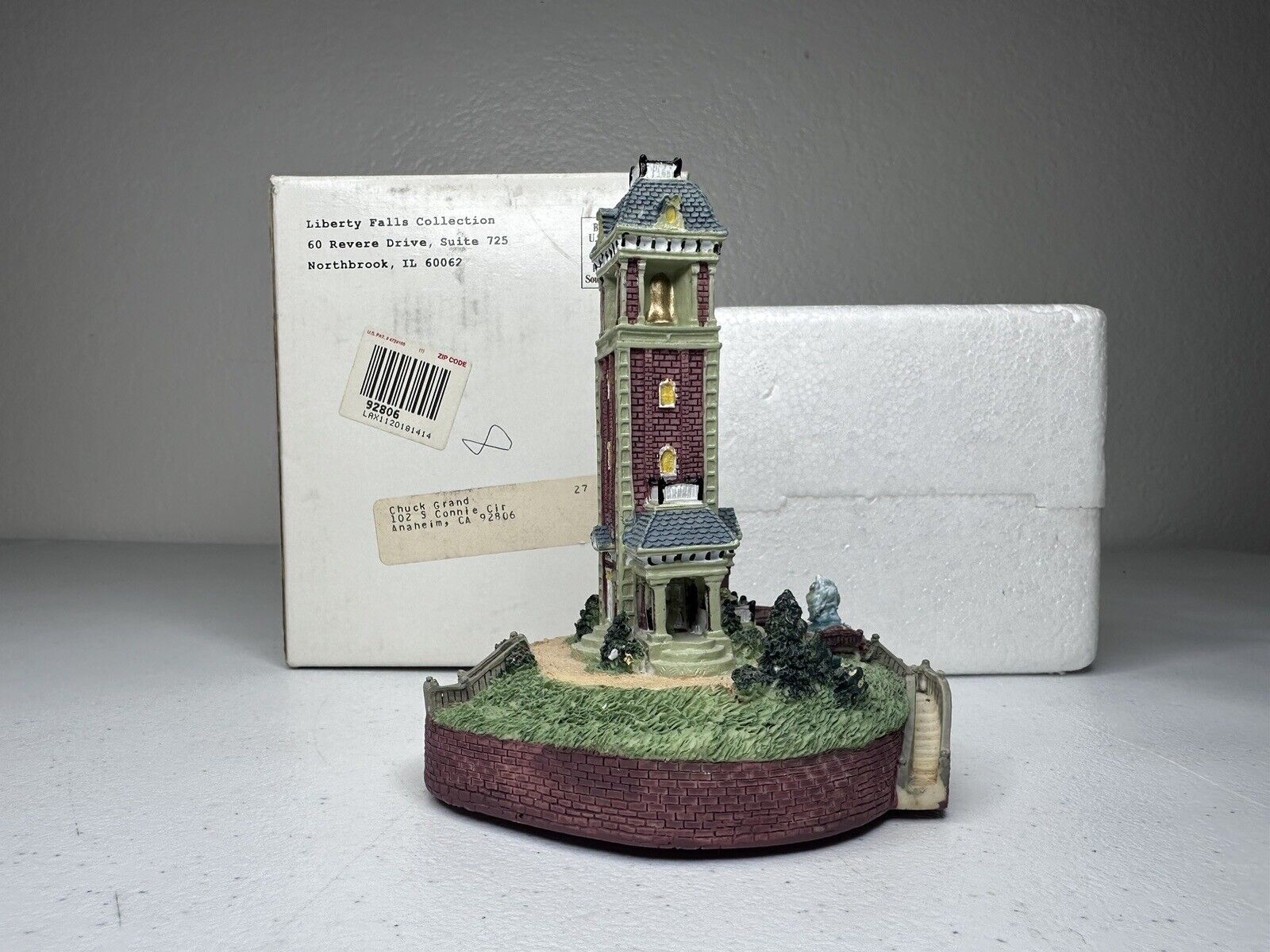 New Liberty Falls Bell Tower Historical Figurine AH333 in Original Packaging - Rare Collectible - TreasuTiques