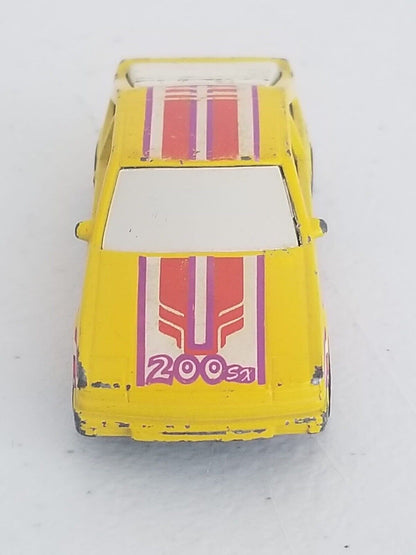 Vintage 1986 Hot Wheels Flip Outs Nissan 200SX Flippin’ Frenzy Yellow Collectible - TreasuTiques