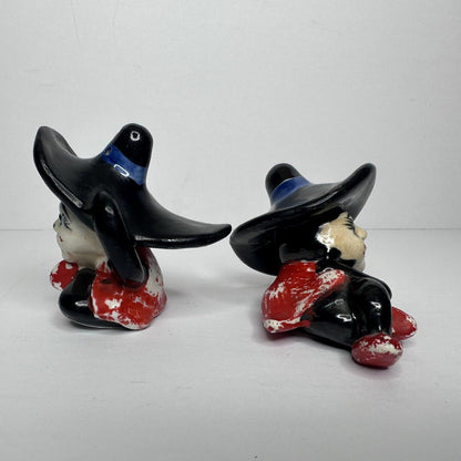 Rare Vintage 1960s Witches Salt & Pepper Shaker Set - Made in Occupied Japan - Halloween Decor - TreasuTiques