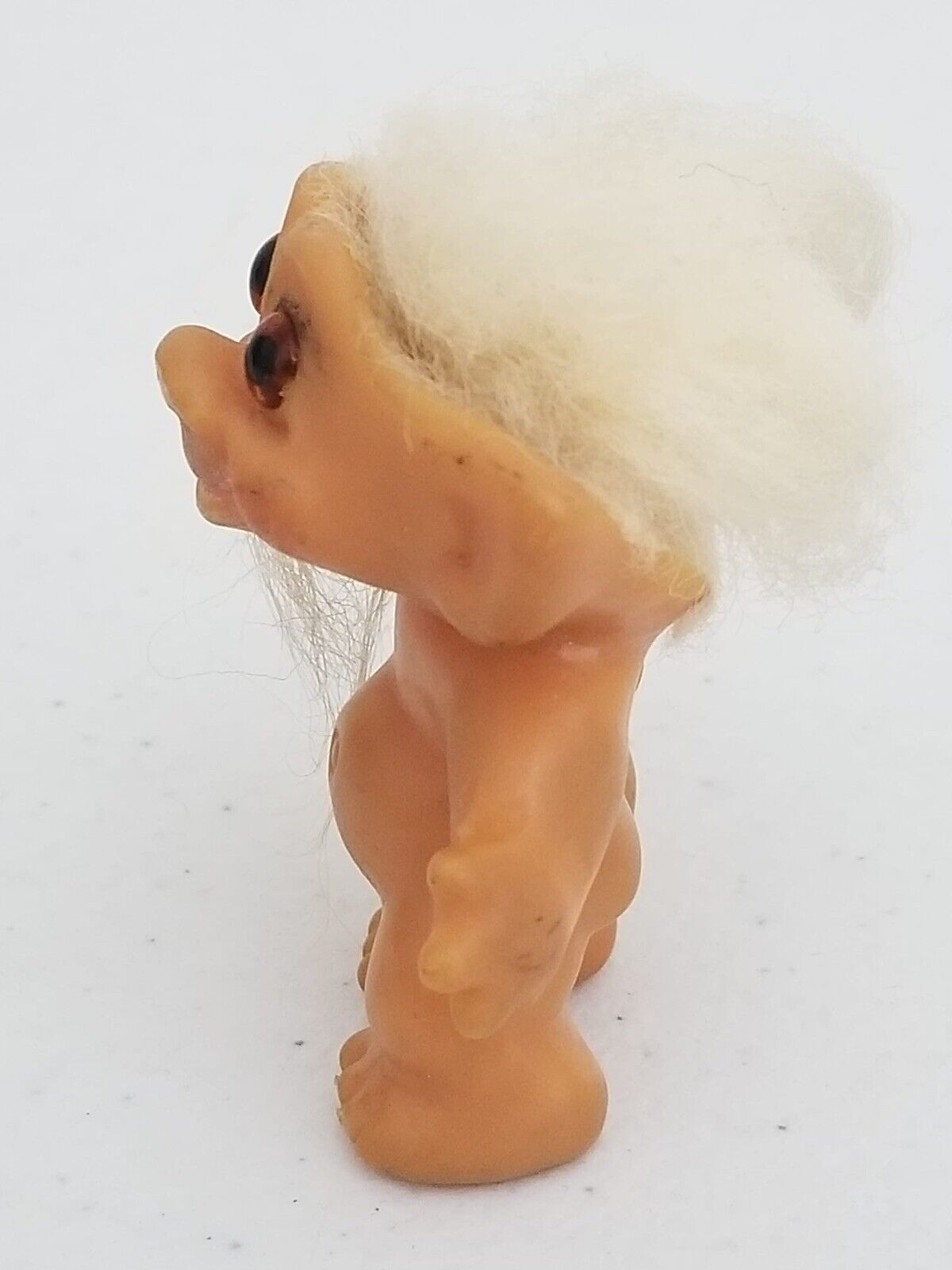 Adorable Vintage 1964 Troll Doll - 2.5" Miniature with White Hair & Amber Eyes - Collectible Figurine - TreasuTiques