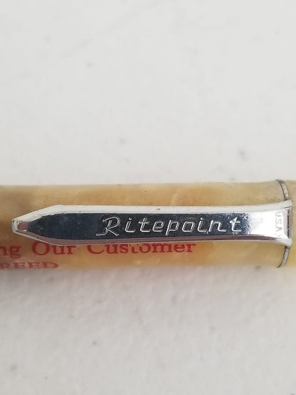 Rare Vintage Ritepoint Mechanical Pencil with Floating Chick - Doc Reed's Hatchery Advertising Memorabilia - TreasuTiques