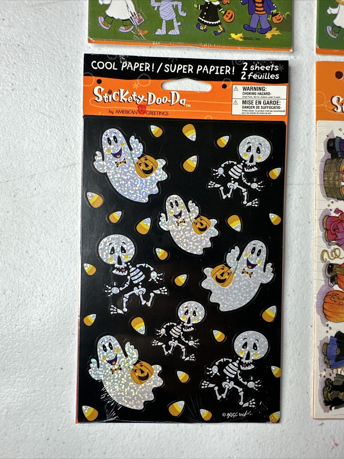 Set of Vintage Halloween Stickers by American Greetings and Stickety-Doo-Da - Retro Collectible Lot - TreasuTiques