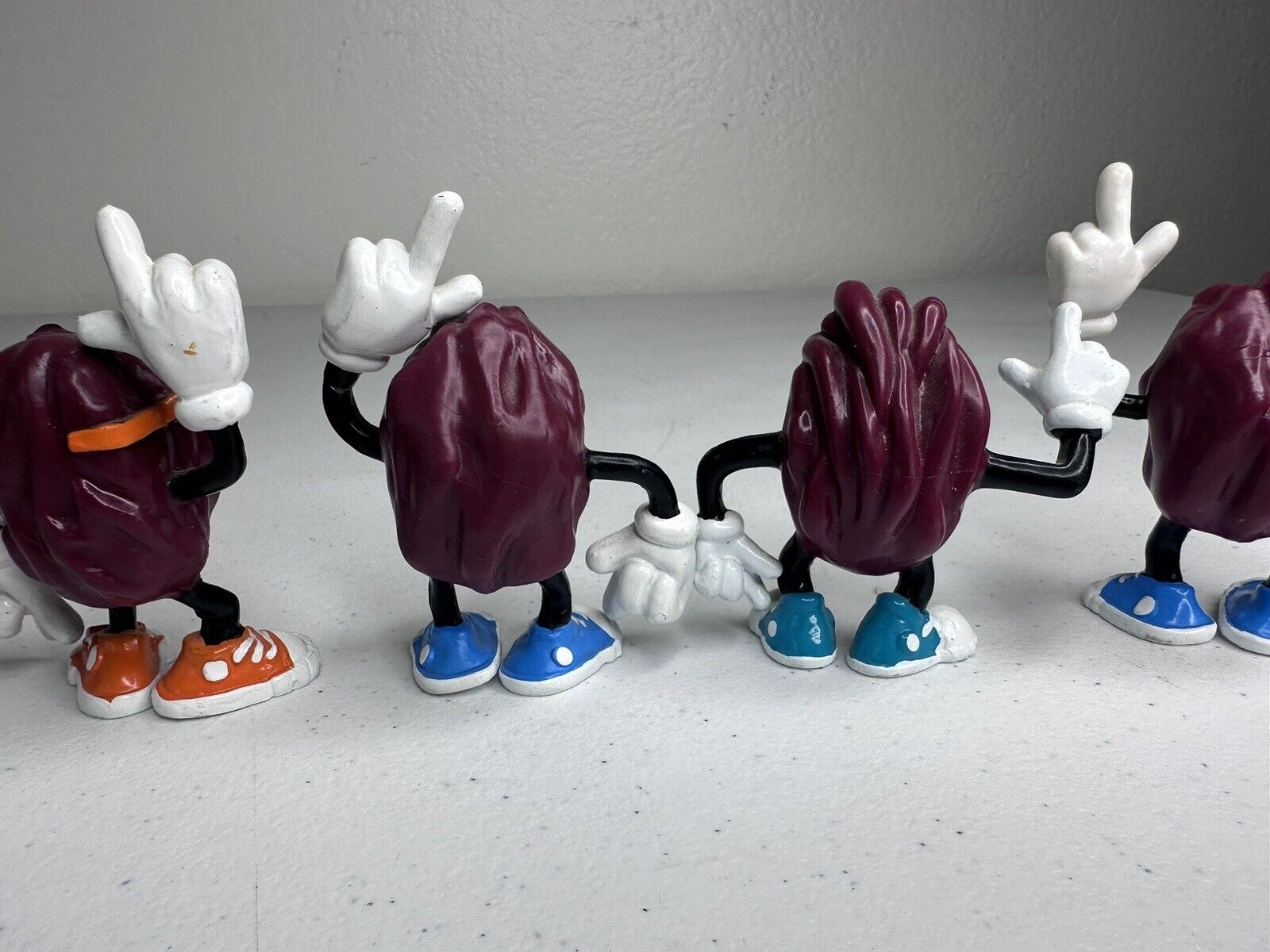 Vintage 1980s California Raisins Clay Figures - Iconic R&B Collectible Set of 6 - TreasuTiques