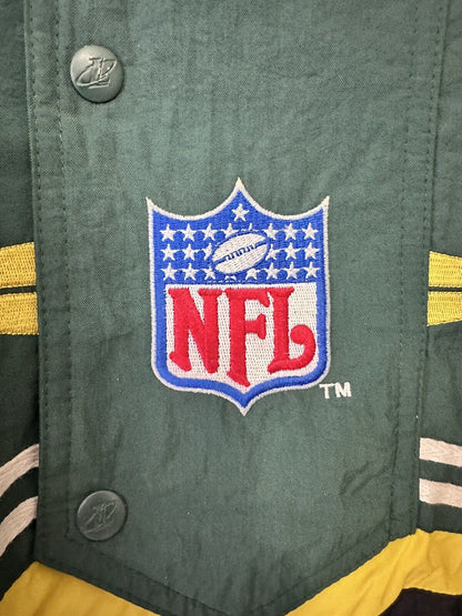 Vintage 1990s Green Bay Packers NFL Pro Line Puffer Jacket - XL Authentic Team Gear - TreasuTiques