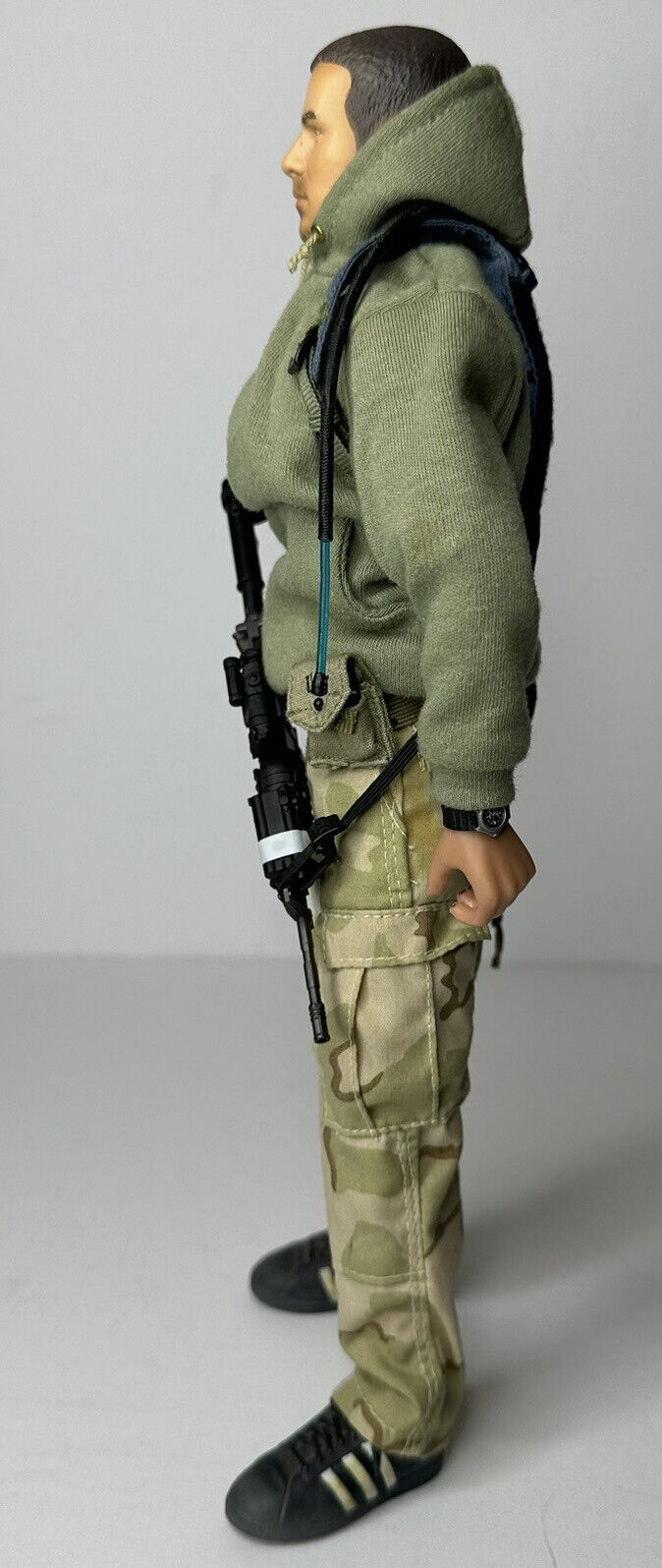 Authentic 1999 WWII Dragon Models 12" US Army Soldier Action Figure with Adidas Shoes - TreasuTiques