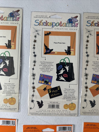 Vintage 1990s Halloween Sticker Collection - Trick or Treat, Candy Corn & More - Spooky Scrapbooking Supplies - TreasuTiques