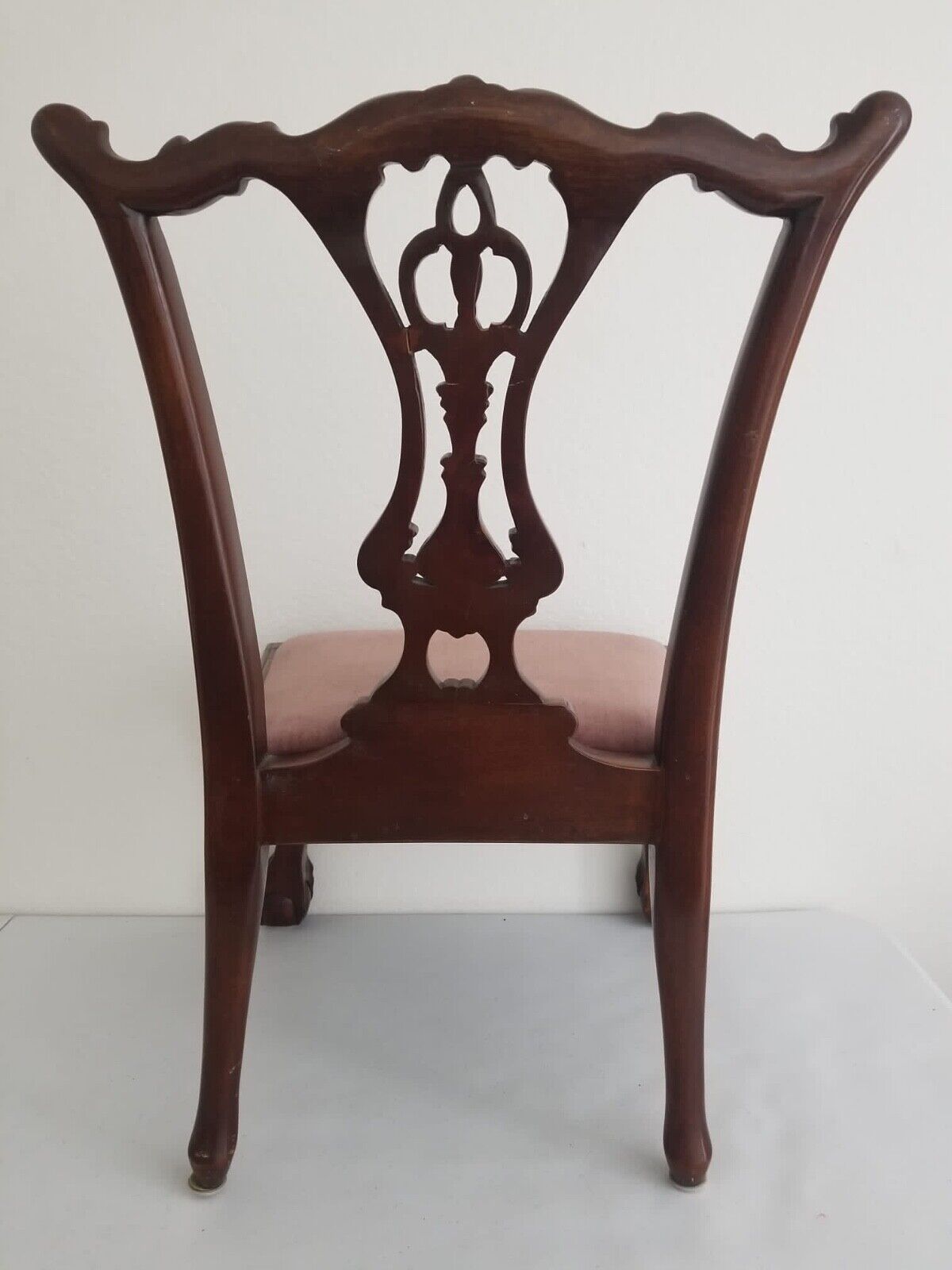 Elegant Antique Chippendale Chair with Cabriole Legs and Claw-and-Ball Feet - Circa 1750s, 26" Width - TreasuTiques