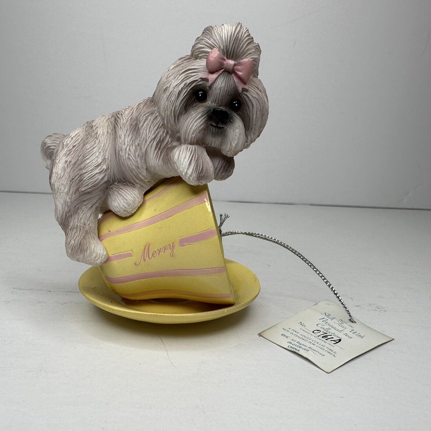Hamilton Collection Shih Tzu Teacup - Dog Figurine Collectible "Tea-riffically Merry Personalitea" - TreasuTiques