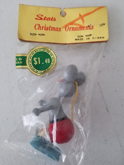 Vintage Sealed Christmas Elf Figurine Ornaments from Taiwan - Retro Holiday Decor Set - TreasuTiques