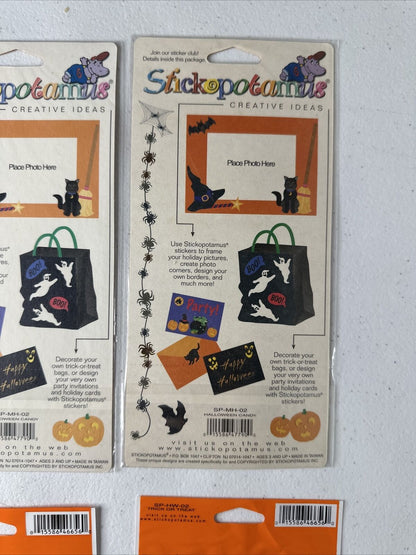 Vintage 1990s Halloween Sticker Collection - Trick or Treat, Candy Corn & More - Spooky Scrapbooking Supplies - TreasuTiques
