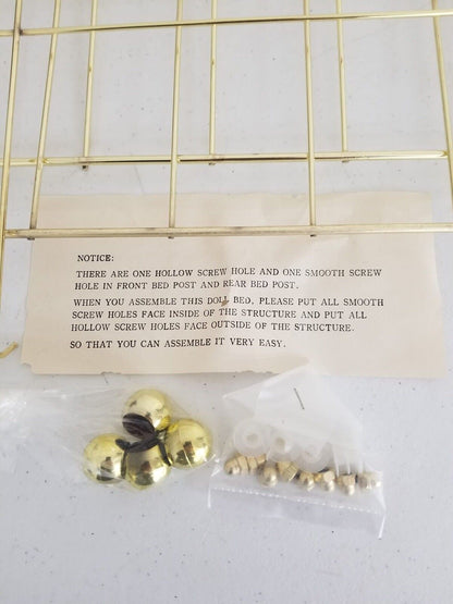 Vintage Gold-Tone Baby Cradle Kit - Classic Nursery Decor, New Furniture Unassembled - TreasuTiques