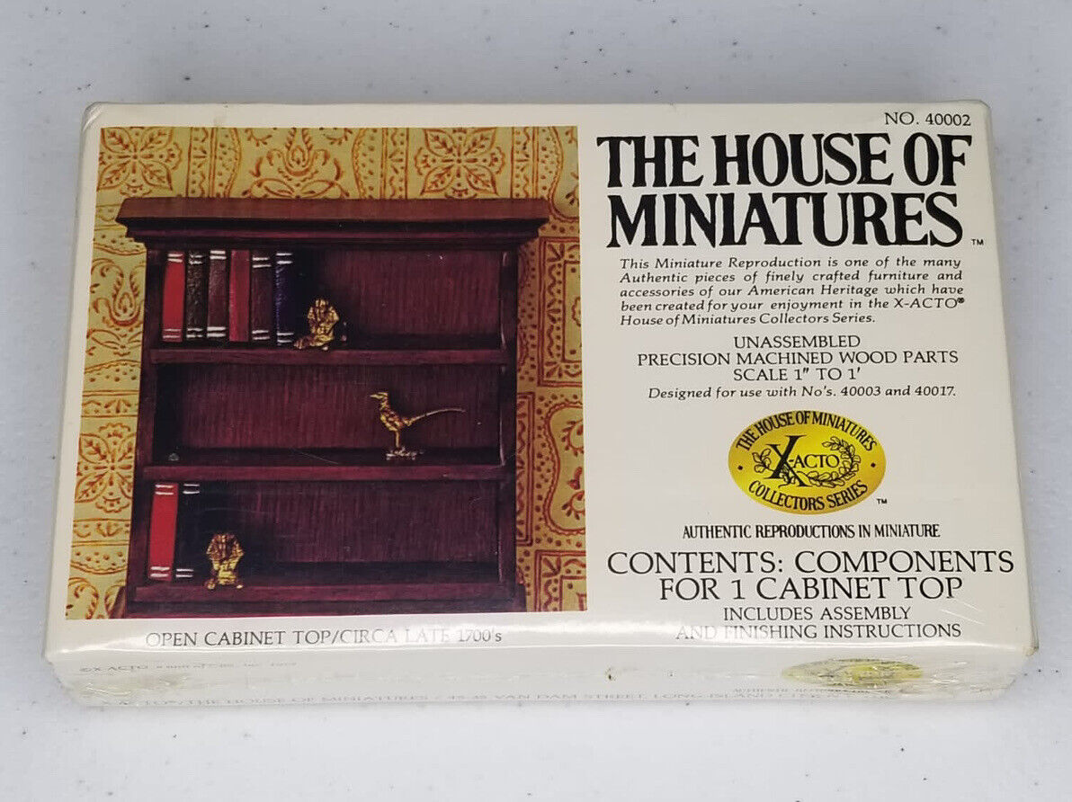 Vintage X-Acto House of Miniatures 40002 Closed Cabinet Top – Sealed New Old Stock (NOS) - TreasuTiques