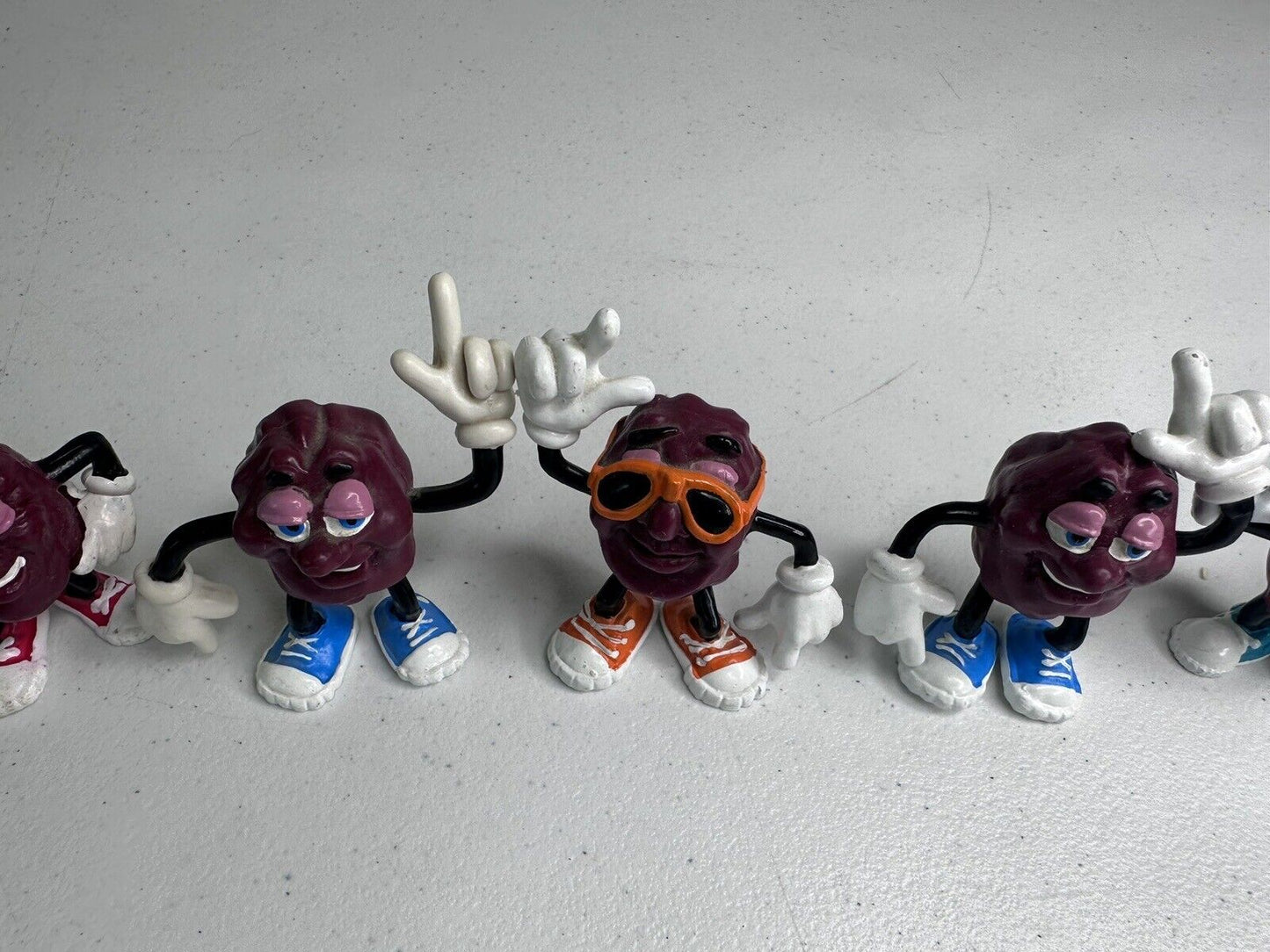 Vintage 1980s California Raisins Clay Figures - Iconic R&B Collectible Set of 6 - TreasuTiques