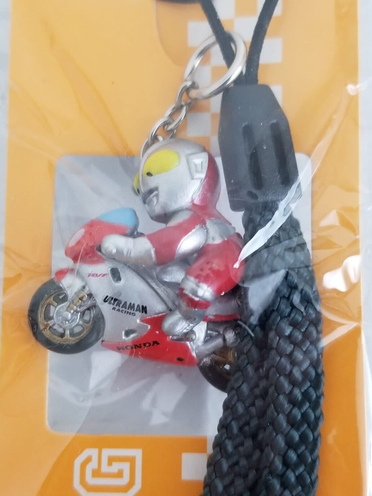 Rare Vintage Ultraman Racing Mascot Straps - Exclusive Japan Sealed Collectible Lot (3 Items) - TreasuTiques