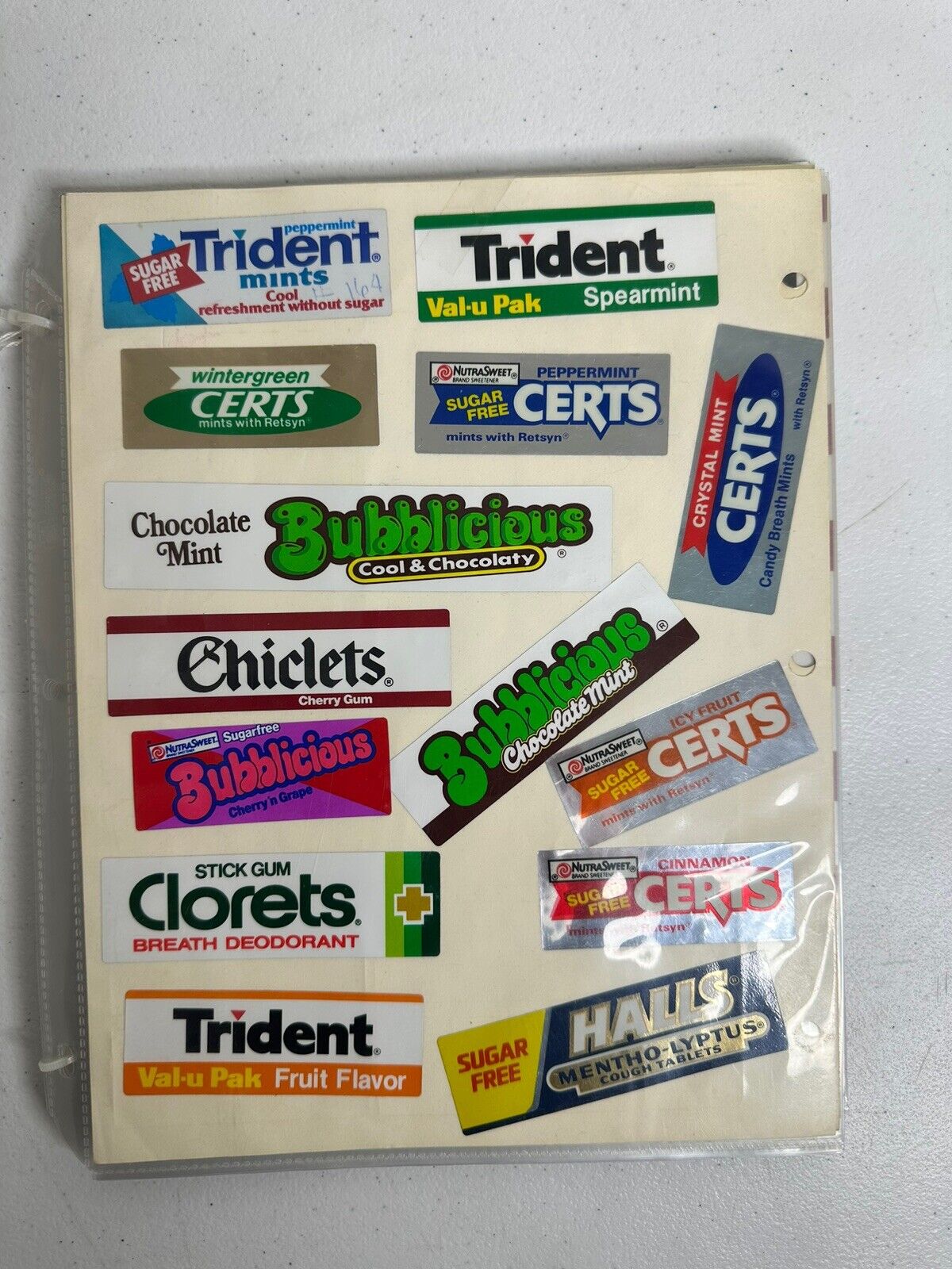 Vintage 1980s Candy & Gum Display Stickers - 14 Sheet Set of Rare Collectible Labels - TreasuTiques