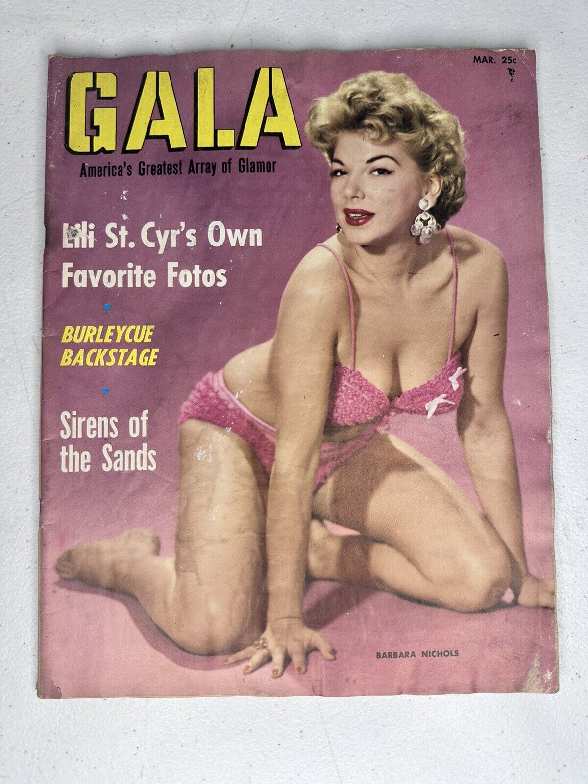 1950s Gala Magazine: Barbara Nichols Pin-Up | Vintage Glamour Photography, Collectible Men's Magazine, Retro Swimsuit Fashion, Hollywood Starlet |  Adult Collectible, Birthday Gift for Men - TreasuTiques