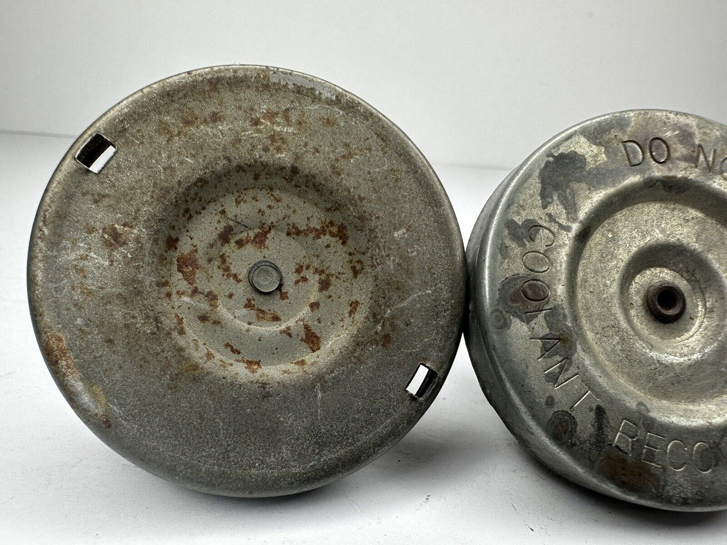 Authentic Trio of Vintage Riveted Radiator Caps - Classic Car Enthusiast's Dream Collectible - TreasuTiques