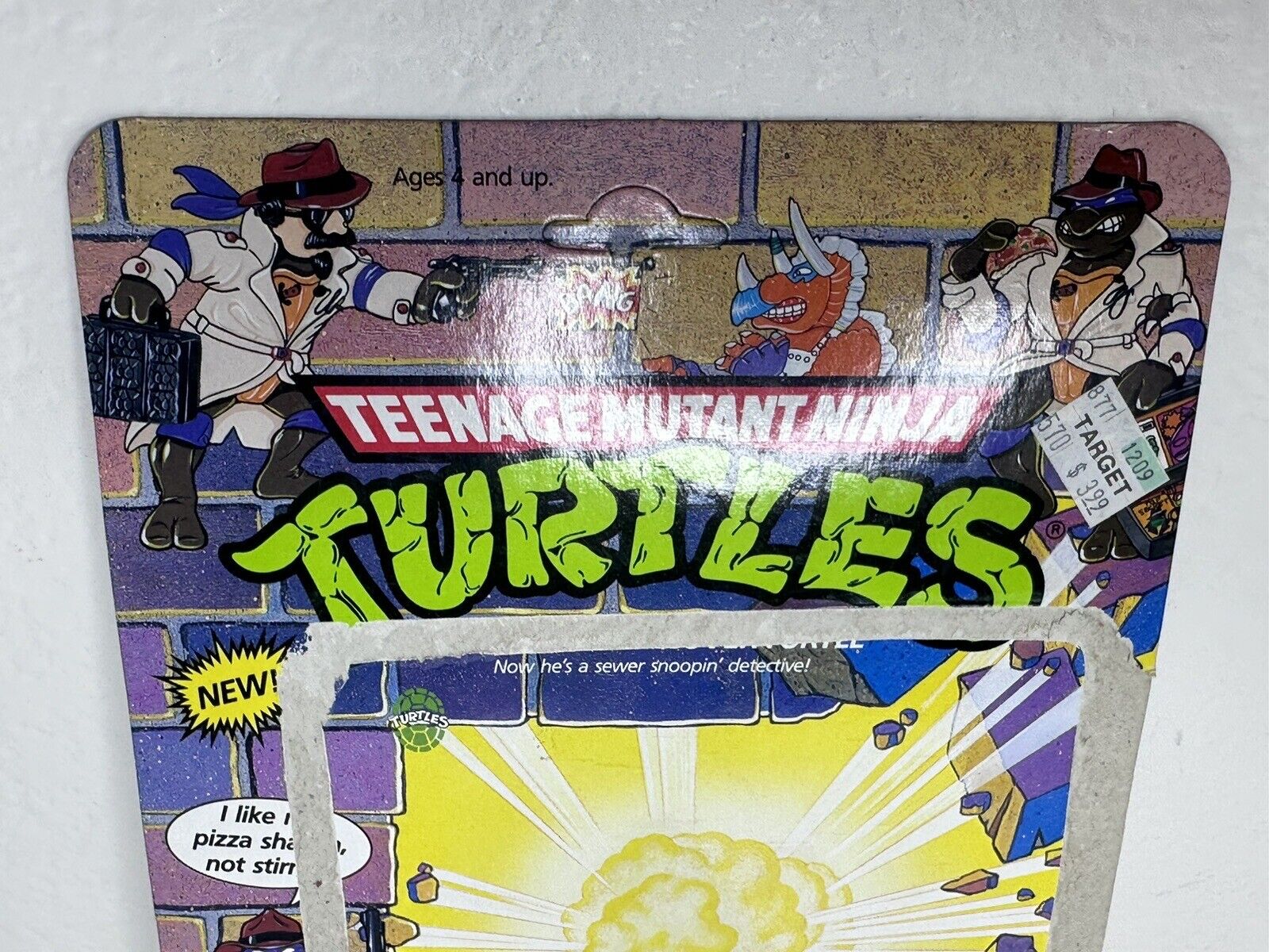 1990 TMNT Undercover Donatello Figure with Detective Disguise - Original Unpunched Collector’s Item - TreasuTiques