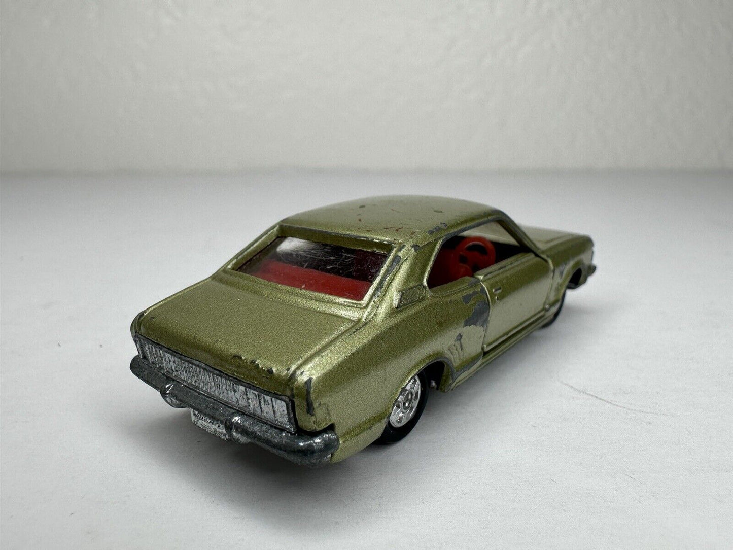 Vintage Tomica Greenish Gold Colt Galant HT GS - Olive Green, Red Interior 2-Door Diecast Model Car - TreasuTiques