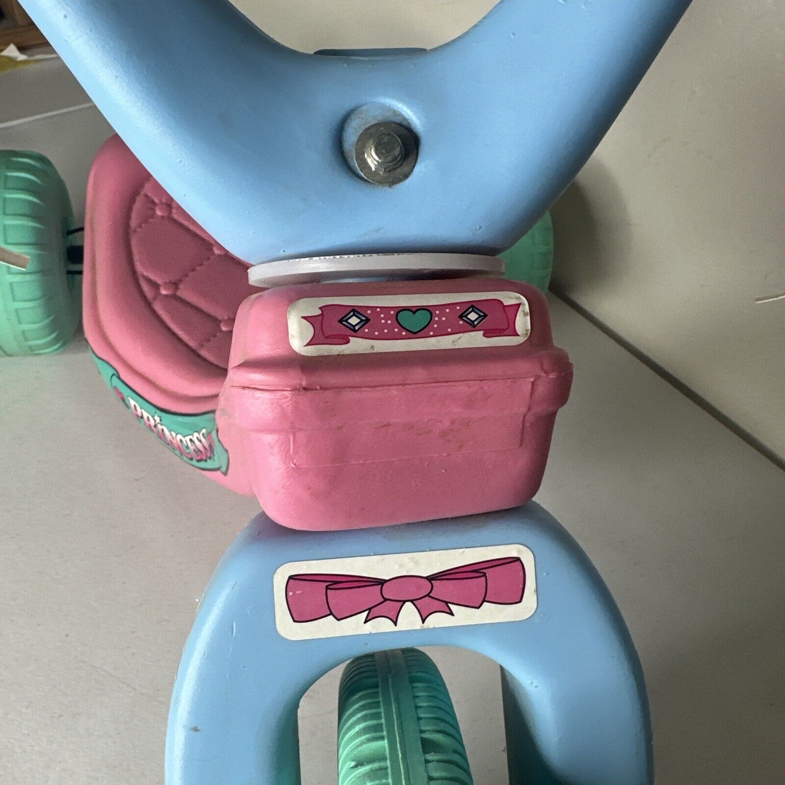 Rare 1975 Princess Edition Big Wheel 16" Tricycle - Retro Kids Toy in Pink and Blue - TreasuTiques