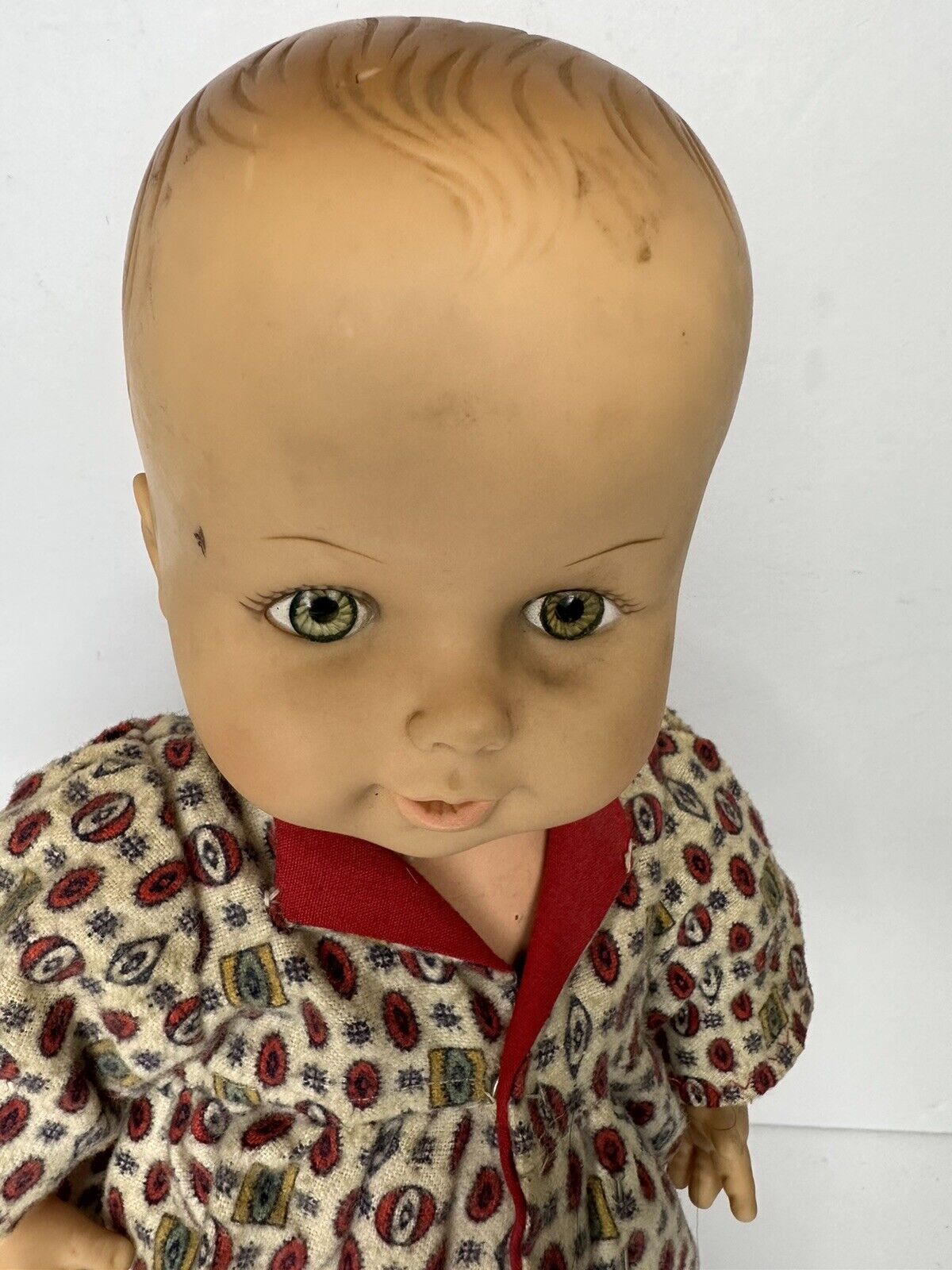 Vintage Horsman Baby Doll with Hazel Eyes | 14" Authentic Collectible in Pajamas - TreasuTiques