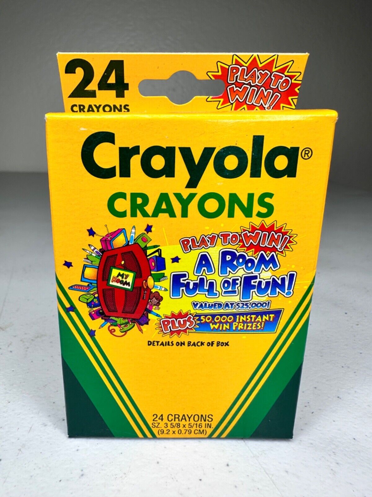 1996 Crayola Crayons 'Play to Win' Edition - Collectible, Slight Box Tear - TreasuTiques