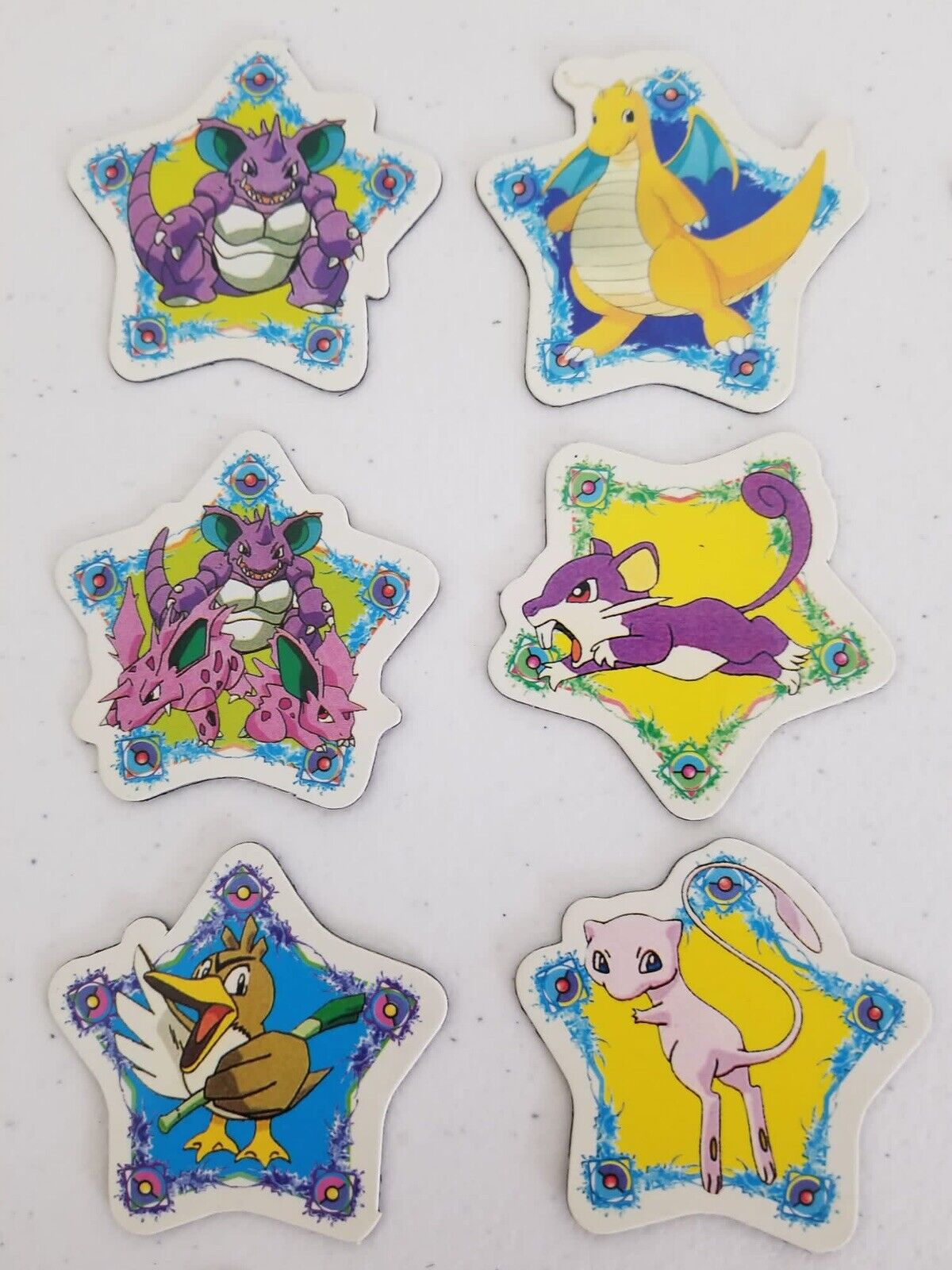 Vintage 1990s Pokémon Magnets - Complete Set of 24 with Pikachu, Charmander, Charizard, & More - TreasuTiques