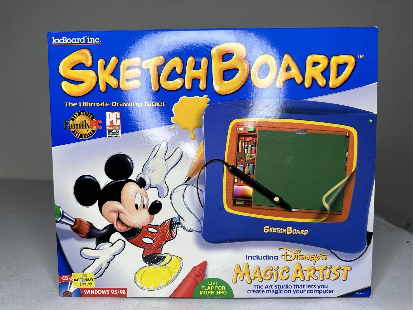 Vintage 1998 KidBoard Sketch Board - Disney Magic Artist Edition - New in Box (Sealed) - TreasuTiques