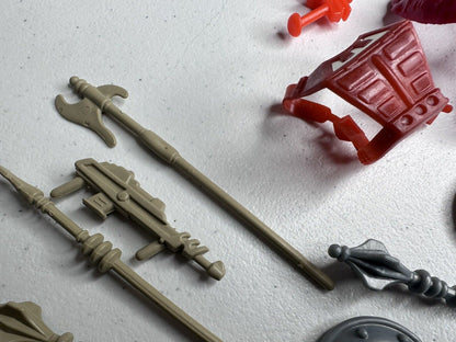Vintage MOTU He-Man Action Figure Weapons & Castle Grayskull Accessories Lot - Rare Collectible Set - TreasuTiques
