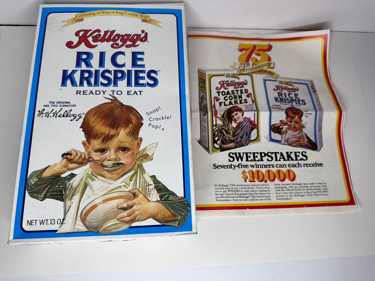 Rare Vintage 1981 Kellogg's Rice Krispies Cereal Box with Original Matchbox Truck Ad and Sweepstakes Coupons - TreasuTiques