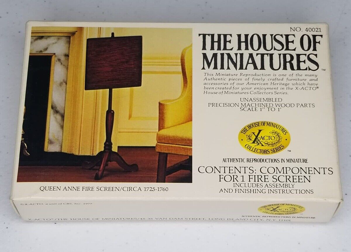 Vintage Queen Anne Fire Screen Kit 40021 - House of Miniatures Unassembled - Circa 1725-1760 - TreasuTiques