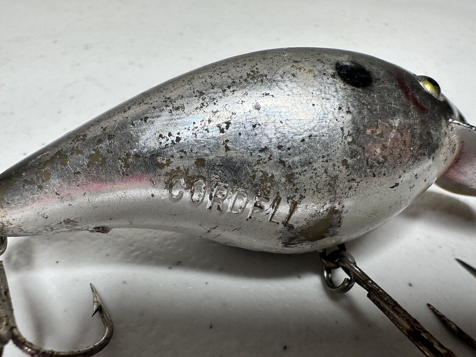 Vintage Cotton Cordell Big O Collectible Bass Fishing Lure - 3.25" Silver Bass Bait Tackle - TreasuTiques