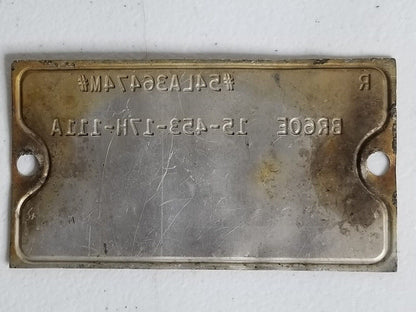 Vintage 1954 Mercury Trim Data Plate - Authentic Car Identification Tag, Rare Auto Memorabilia - TreasuTiques