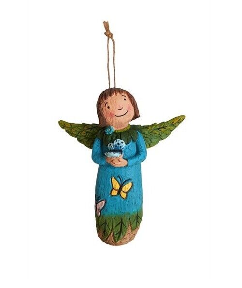 Laura Benge's Wings of Whimsy Harvest Angel Ornament - Handcrafted Fall Christmas Decor, New with Tags - TreasuTiques